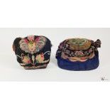 Two Chinese Silk Headdresses, c. 19th-20th Century,