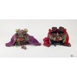 Two Chinese Silk and Linen Headdresses, c. 19th-20th Century,