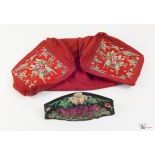 Two Chinese Silk and Cotton Accessories, c. 19th-20th Century,