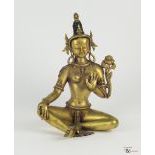 A Gilt Bronze Nepalese Sculpture of Tara, c.20th Century,