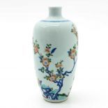 Polychrome Floral Decor Porcelain Vase
