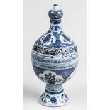 Blue and White Porcelain Covered Vessel