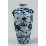 Blue and White Porcelain Meiping Vase