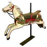 Carousel horse on pole
