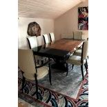 ArtDeco table and 8 chairs