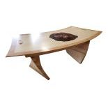 Writing Table with embedded
Petrified Wooden Plate