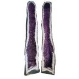 Amethyst-druse Pair with Calcite inclusions