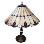 Round Tiffany-Style Table Lamp