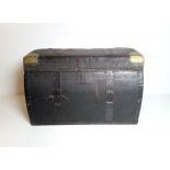 Victorian dome topped carriage trunk