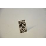 Rolls-Royce "RR" 2 needle pin badge