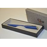 "Quill" ball point pen with Rolls-Royce logo in blue color with blue ink