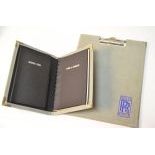  Set of vintage "Hazel" clipboard & business card and address book holder with...