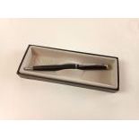 "Quill" ball point pen with Rolls-Royce logo in black color with blue ink
