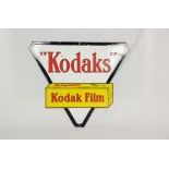 Two-sided enamel sign Kodak Film