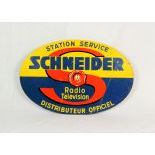 Round two-sided metal sign Schneider