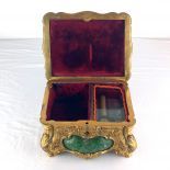 Unusual brass and horn jewellery box with music