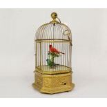 Wind-up music automaton 2 birds in a cage by Bontemps