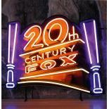 New 20th Century Fox Neon Sign with Backplate