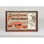 Advertisement on mirror "The British Colonial Bicycle Company"