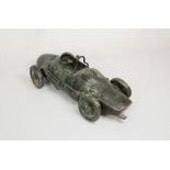 Vintage all brass racing car statue