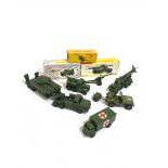 A set of 9 Dinky Army Toys