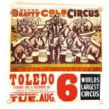 1940 Clyde Beatty Cole Bros Circus Poster