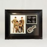 Framed Beatles memorabilia