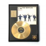 24K Gold Plated The Beatles "Help!" Record in Frame