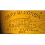 1997 Saint Emillion Grand Cru Classé, Chateau Corbin, Bordeaux, France. 12 bottles, 0,75 l each