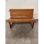 Double Sided Wooden Bench from Amsterdam Tour Boat