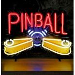 Pinball Neon Sign with Backplate