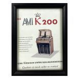 Framed AMI K 200 Selection Jukebox German Advertisement