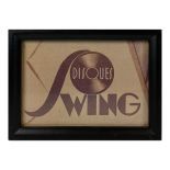 Framed Disques Swing Record Label Logo Print
