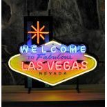 Welcome To Fabulous Las Vegas Neon Sign with Backplate