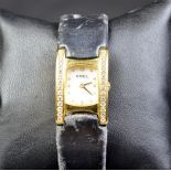  18ct gold wristwatch  EBEL  30 gr nacre clock face with diamonds. Folding clasp. Model Beluga....