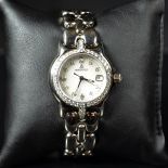  White gold wristwatch BERTOLUCCI 131 g, nacre clock face with diamonds. Ø 29mm. With purchase...