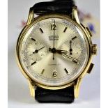 Precision-Chronograph in 18 ct gold, Diameter 36 mm. In good condition from the 40th