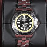  Automatic chronometer BREITLING Superocean. With leather wristband for replacement. With box and...