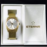 All 18ct gold wristwatch ETERNA Matic 3000. Automatic. Day Date. With box.