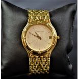 18ct gold wristwatch AUDEMARS PIGUET. Quartz movement, calendar. Ø 34mm. No C-41430.