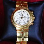 Automatic chronograph RAYMON WEIL, completely made of 18ct gold 185 g. Calendar. Ø 39mm.