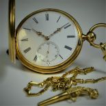  18ct gold savonette  pocket watch. Guilloche case. Anchor escapement. Ca. the 1830s. Perfect...