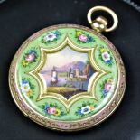 18ct gold  and enamel pocket watch.  Breguet à Paris signed. No. 505. Made for the Turkish market.