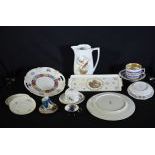  Collection of 11 porcelain pieces from different manufacturers, inter alia Tillowitz, C.T., Bavaria...