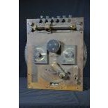  Old electric control and measuring device of the brand Elliott Bothers, London, metal casing with...