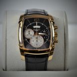  18ct Rose gold wristwatch PARMIGIANI, Model Kalpagraph with original folding clasp mechanism. With...