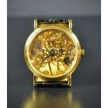 Skeleton wristwatch, gilded. Very good condition.