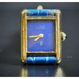 Gilded silver wristwatch CARTIER. Manual winding. Very good condition.