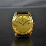  Automatic wristwatch INVICTA. Calendar, second hand in the middle. 18ct gold case. From the...
