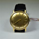   CERTINA  wristwatch. Automatic. New Art, date, case monocoque. 18 ct gold. Diameter 33 mm from...